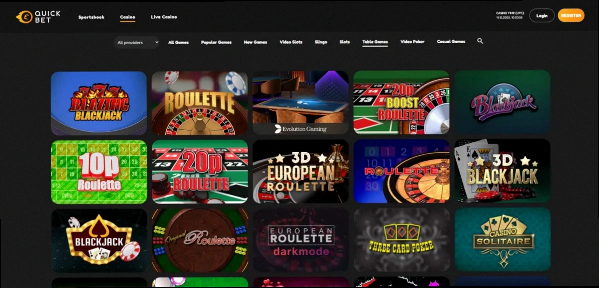 Quick bet casino 100% upp till 2 500 SEK bonus